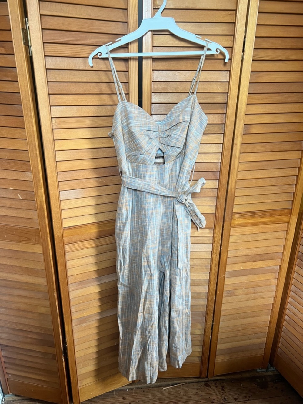 BCBGeneration Plaid Tie-Waist Jumper